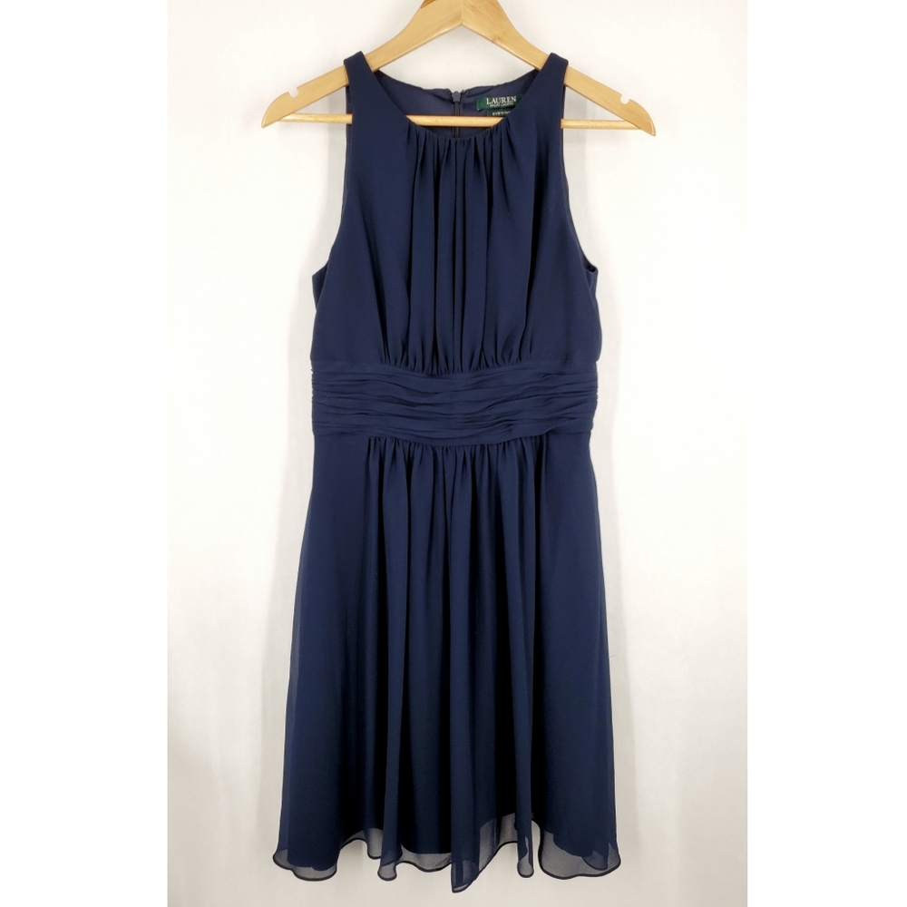 Ralph Lauren 💙 Navy Sleeveless Evening Dress